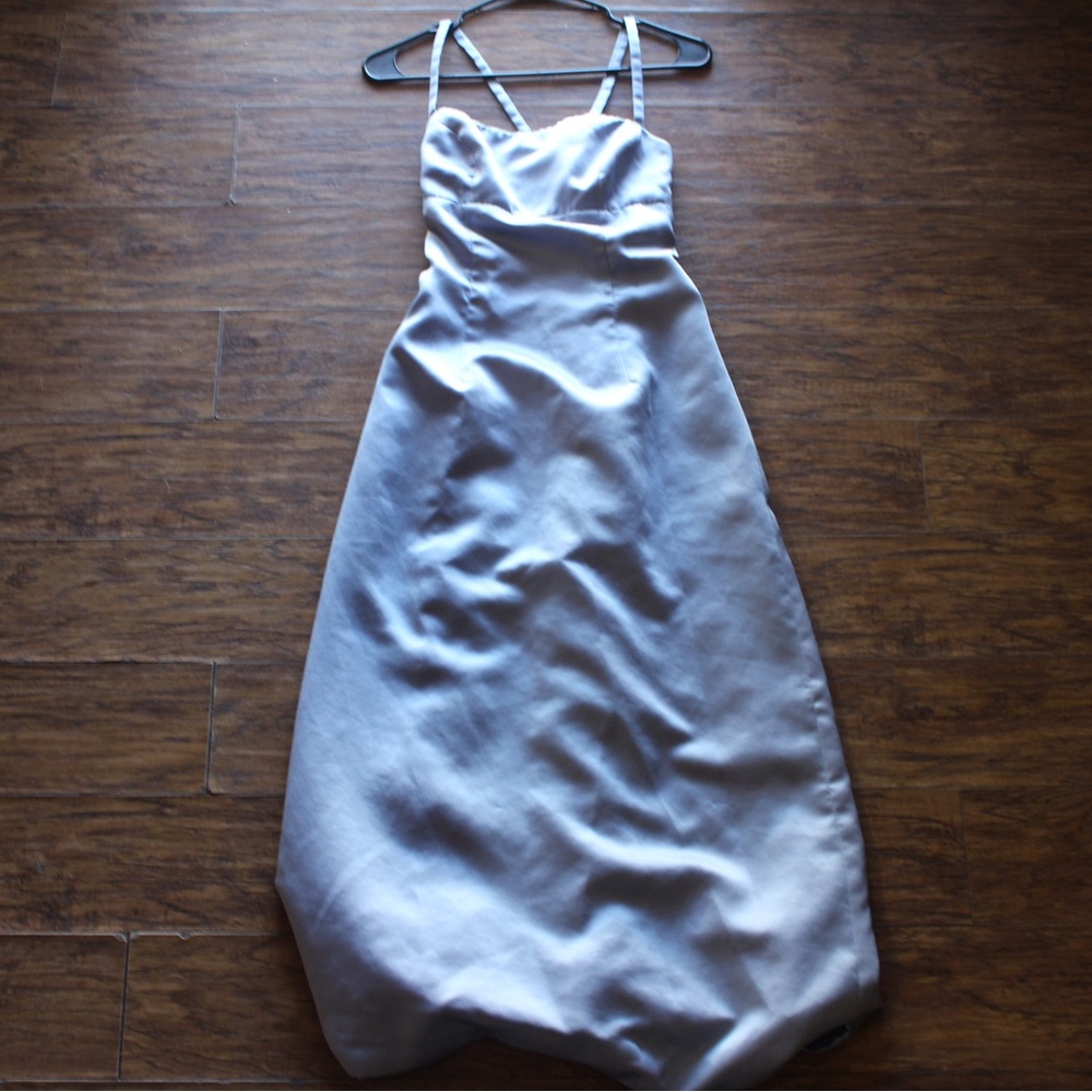 long light blue dress